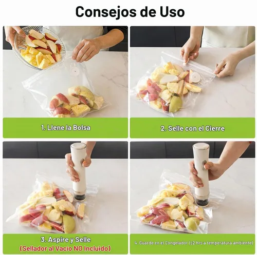 Vista 6 de URPOWER Bolsas selladoras al vacío reutilizables para almacenamiento
