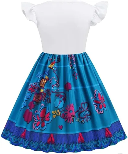 Vista 2 de Amarliben Girls Mirabel Dress Isabella Luisa Princess Costume Outfit Birthday Dresses Madrigal Magic Family Party Dress up