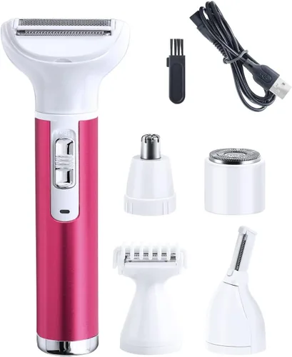 Vista 7 de Maquinilla de afeitar eléctrica para mujeres para eliminación de vello de cuerpo y nariz, recortadora de vello facial, afeitadoras para cejas