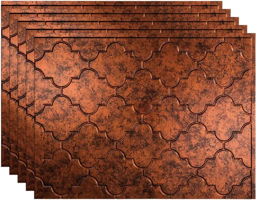 Vista 11 de FASÄDE Mónaco - Panel decorativo de vinilo para salpicaduras de 18 x 24 pulgadas en acero galvanizado (paquete de 5)