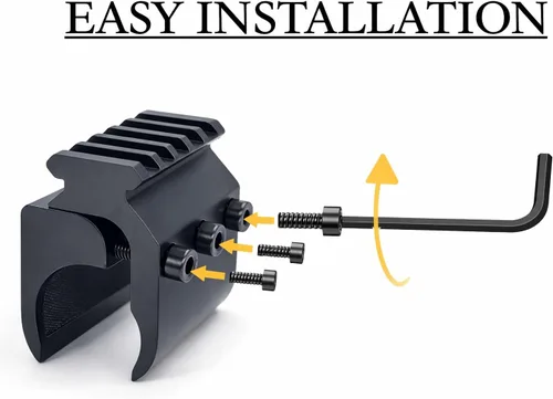 Vista 5 de 360 Tactical Universal 21mm Weaver Base Adaptador Convertidor de Cañón Alcance de Alcance de Carga Pesada
