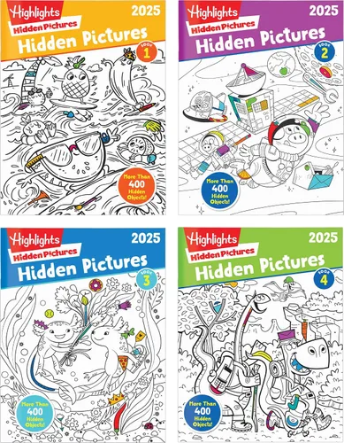 Vista 10 de Highlights for Children Hidden Pictures 2023 Activity Books for Kids Ages 6 and Up, 4-Book Set of Travel-Friendly Screen Free Seek and Find Fun