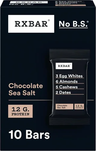 Vista 12 de RXBAR Barritas de proteína, 12g de proteína, snacks sin gluten, chocolate con sal marina (6 cajas, 30 barras)