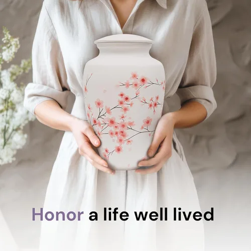 Vista 3 de Urnas de cremación para cenizas humanas para mujeres adultas Urna humana para cenizas para mujeres Decorativa para cremación, funeral, entierro