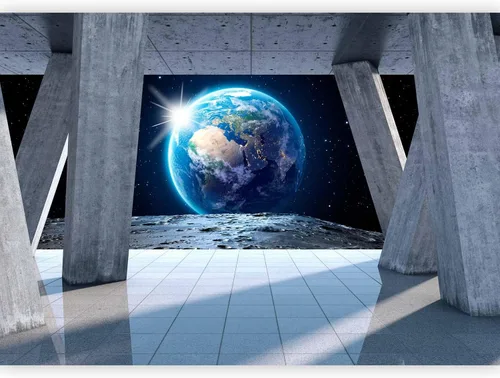 Vista 18 de artgeist Mural de pared Green Pangea de 79 x 55 pulgadas - Papel tapiz no tejido XXL de forro polar para decoración de pared, impresión fotográfica