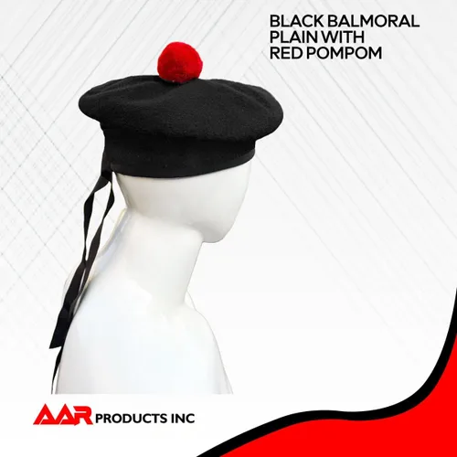 Vista 7 de AAR Gorros Glengarry Balmoral Kilt Scottish para hombre en dados y lisos 100% lana Piper 52-62