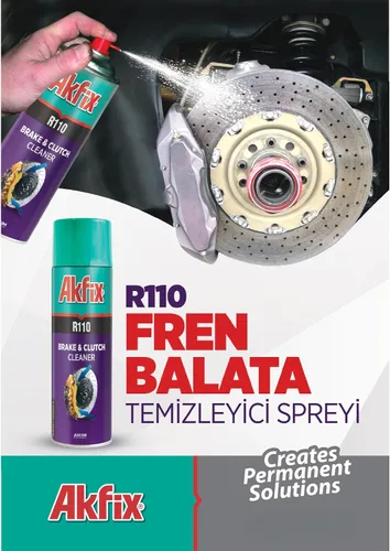 Vista 2 de Akfix A110 Limpiador de piezas de frenos – Removedor de polvo y óxido fuerte sin cloro, limpiador de frenos en aerosol, desengrasante de metales