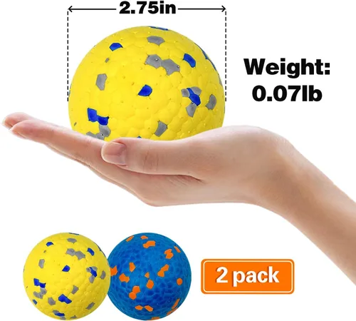Vista 14 de Pelota de juguete indestructible para perros, pelotas de tenis duraderas para masticadores agresivos, pelotas flotantes y de alto rebote