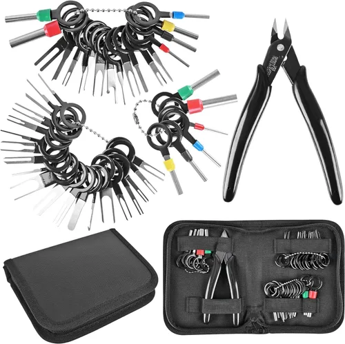 Vista 22 de Kikerike Kit de herramientas de extracción de terminales, 139 piezas, herramienta de desfilado, conector eléctrico, kit de herramientas
