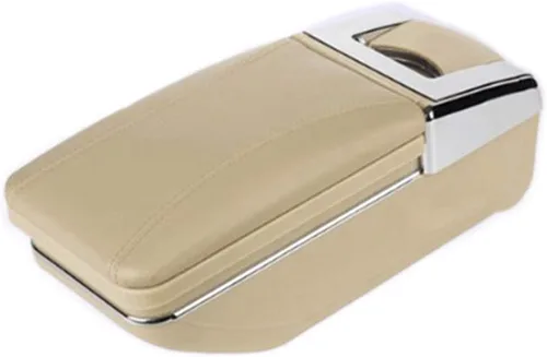 Vista 3 de Reposabrazos de cuero para consola central de automóvil compatible con Hatchback Honda Fit Jazz 2002 2003 2004 2005 2006 2007 2008, no compatible