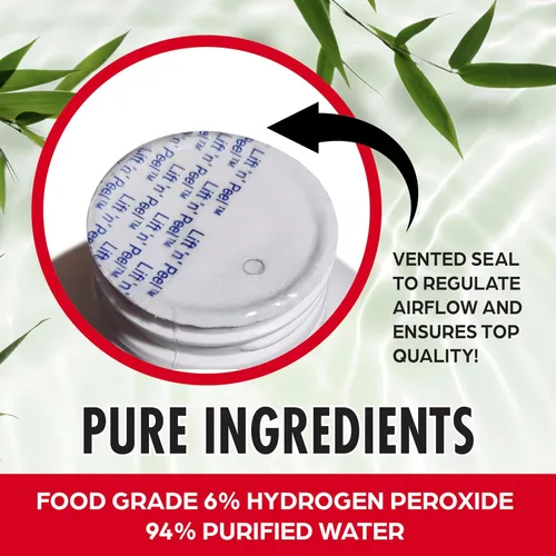Vista 3 de Allied Science 6% de peróxido de hidrógeno, grado alimenticio H202 y agua desionizada, 2,5 galones
