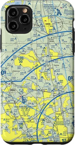Vista 11 de Carta seccional VFR aeronáutica para iPhone 14 - Carcasa del noroeste de Houston, TX