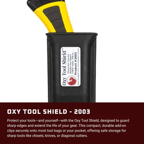 Vista 2 de Occidental Leather Oxy Tool Shield - 2 bolsillos y portaherramientas - Comodidad con clip - Construcción protectora - Ligero - Fabricado en Estados