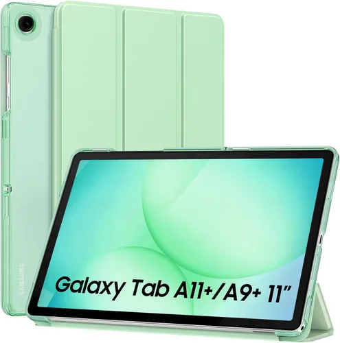 Vista 35 de MoKo Funda para Galaxy Tab A9+/A9 Plus de 11 pulgadas 2023, Funda Protectora Inteligente Delgada con Soporte y Carcasa Trasera Translúcida de PC