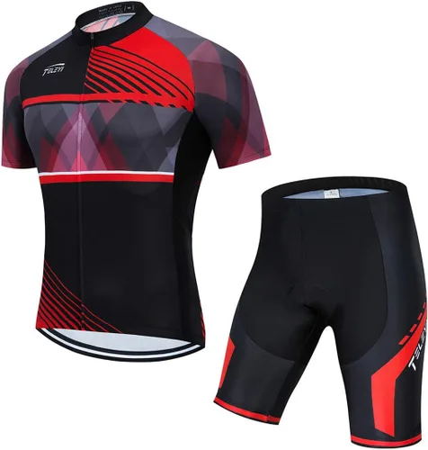 Vista 17 de Ciclismo Jerseys Sets Manga Corta Bicicleta Ropa Trajes Bicicletas Top Hombres MTB Jersey Transpirable Verano Verde Negro 1