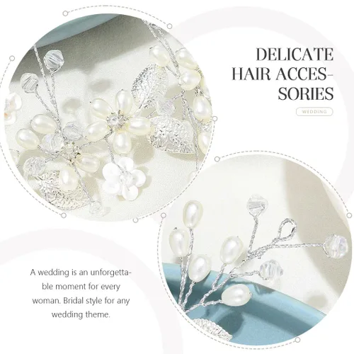 Vista 8 de Yean Diadema de boda de flores, piezas para el cabello, accesorios