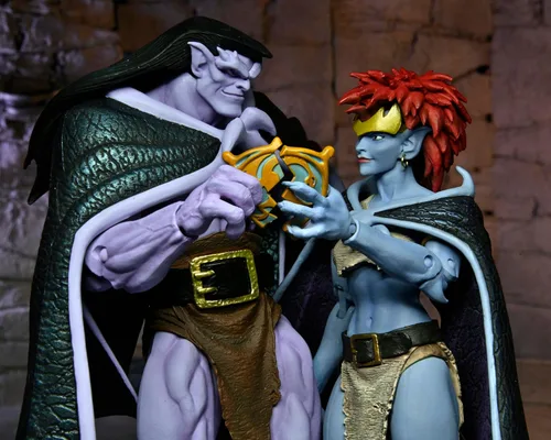 Vista 6 de NECA Paquete de 2 figuras de acción coleccionables de gárgolas: Vows Ultimate a escala de 7 pulgadas, Goliat y Demona