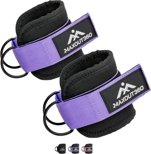 Vista 10 de Gym Ankle Straps for Cable Machines, Thick Padded Ankle Cuff Cable Attachment for Booty Workouts, Kickbacks, Hip Abductors, Lower Body Exercises