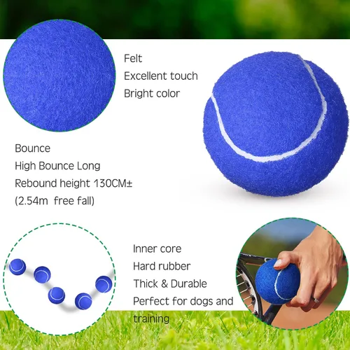 Vista 3 de Vinsot 48 Pcs Standard Pressure Tennis Balls Bulk, Training Tennis Balls Practice for Player Beginner Training Sports Ball, 2.5 Inch