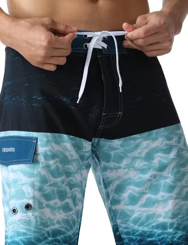 Vista 4 de ninovino Traje de baño deportivo para hombre de secado rápido con forro