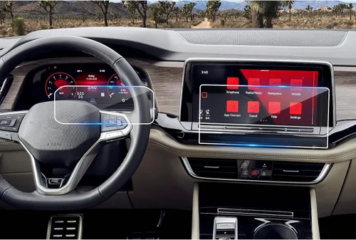Vista 15 de CDEFG 2 protectores de pantalla para Volkswagen VW Tiguan 2025 2026 de 12.9 pulgadas para Volkswagen VW Tiguan 2025 2026, cubierta de pantalla Nano