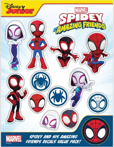 Vista 8 de Marvel Spidey and His Amazing Friends Calcomanías - Juego de 4 calcomanías de vinilo Ghost-Spider Gwen Stacy para automóvil, botella de agua