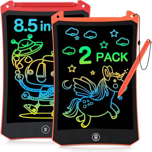 Vista 14 de Tableta de escritura LCD, paquete de 2 juguetes para niños pequeños, almohadilla de dibujo de 10 pulgadas, artículos esenciales de viaje para niños