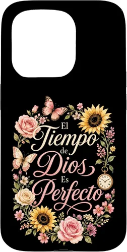 Vista 21 de Fe Cristiana El Tiempo De Dios ES Perfecto Floral Wreath Case for iPhone 16