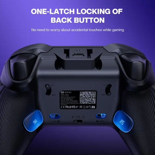 Vista 6 de NYXI Master P1 Wireless PC Controller, Dual-Mode Triggers, Hall Effect Joystick, 1000Hz Polling Rate, Mute control, 6-Axis Gyro, Turbo, Lockable