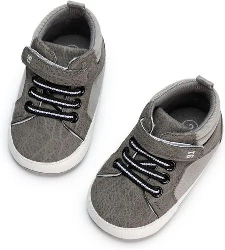 Vista 4 de KaKaKiKi - Tenis de lona para bebé, infante, niños, tenis con suela de goma antideslizante, tenis de caramelo caminantes, primerizos, precaminando