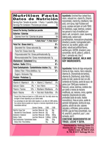 Vista 2 de Kellogg's Pop-Tarts - Pasteles tostadores de desayuno, batido de fresa esmerilado, 28.2 onzas, paquete económico (16 unidades)