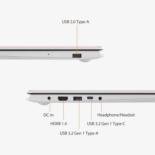 Vista 2 de ASUS Vivobook - Laptop de 15,6 pulgadas, CPU Intel N6000 de 4 núcleos, 4 GB de RAM, 128 GB eMMC, Microsoft Office 365 de 1 año, Windows 11 S