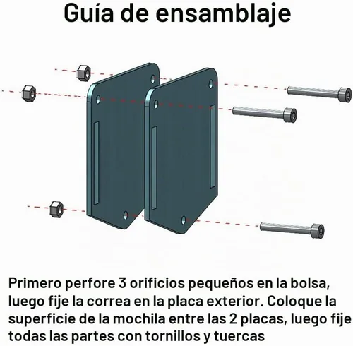 Vista 5 de 2 Juego de Montaje de Cierre FPV para Drones en Mochila, Accesorios de Enchufe DIY, Juego de Montaje con Hebilla Colgante con Correas de Batería
