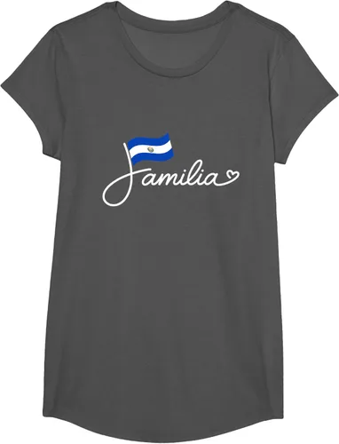 Vista 40 de El Salvador Familia - Camiseta con texto en inglés "La Familia de la Bandera Salvadoreña