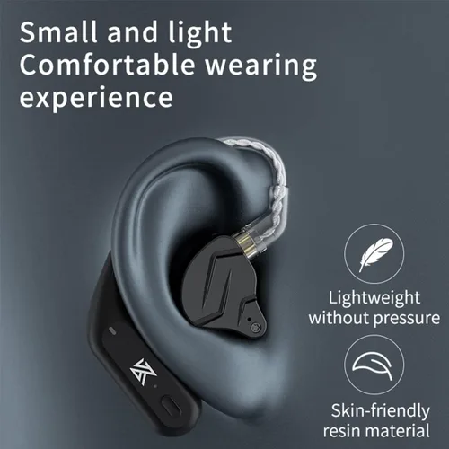 Vista 4 de KZ AZ09 Bluetooth 5.4 módulo inalámbrico impermeable gancho para la oreja batería extra larga duración Bluetooth Cable para KZ