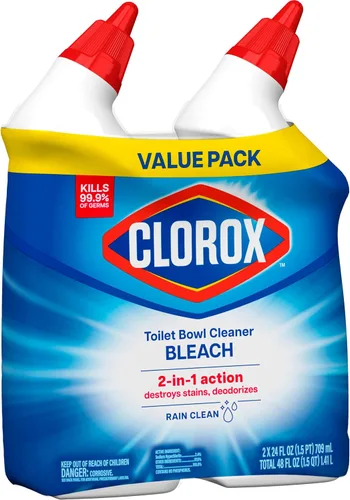 Vista 10 de Clorox Limpiador de inodoro con blanqueador, limpiador de lluvia, 24 onzas