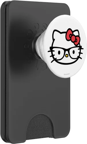 Vista 7 de Hello Kitty Big Face Nerd Glasses PopSockets Adhesivo PopGrip