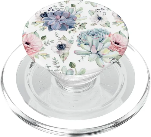 Vista 8 de Patrón de estampado floral de flores botánicas de moda para Flo PopSockets PopGrip: agarre intercambiable para teléfonos y tabletas