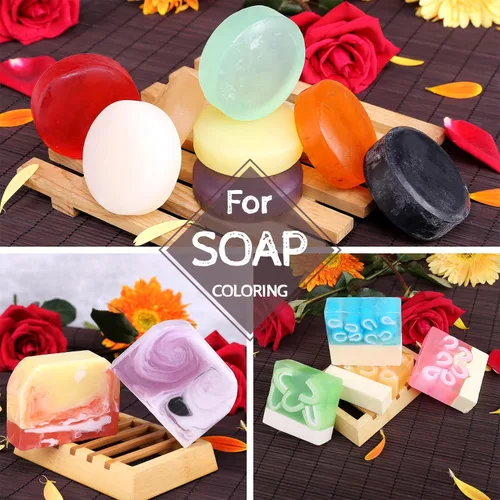 Vista 3 de Limino Tinte de jabón de bomba de baño de 12 colores - Coloración segura para la piel, de grado alimentario, para suministros de fabricación