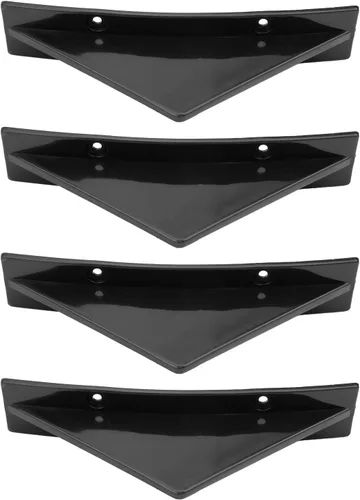 Vista 8 de Acouto Alerón de parachoques trasero, 4 piezas de alerón de parachoques trasero, divisor con difusor de tornillo, accesorio universal para automóvil