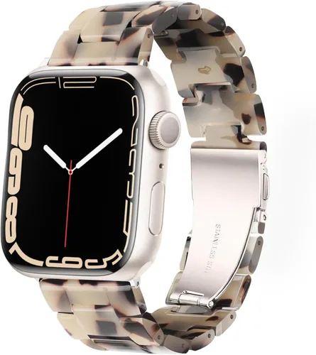 Vista 21 de HOPO Compatible With Apple Watch Band Thin Lightweight Resin Strap Bracelet Fashion Wristband Replacement For iWatch Bands Series Ultra 11 10 9 8 7