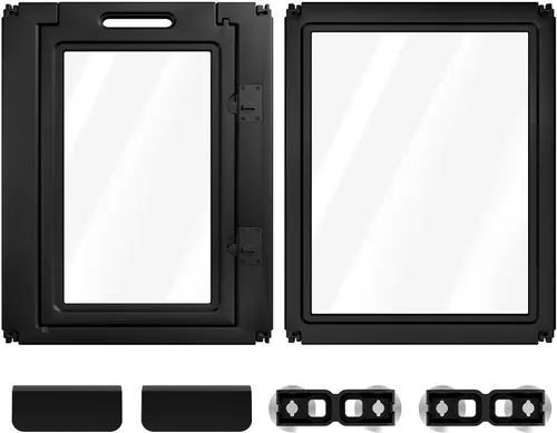 Vista 19 de FXW AuraSpace - Cerca acrílica para perros pequeños, para interiores, 24 pulgadas, 2 paneles, incluye 1 puerta y 1 panel, color negro