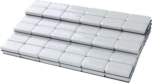 Vista 3 de 1 oz (28 g), 15 piezas, negro, peso adhesivo para ruedas tipo stick-on (WW-100RB15)