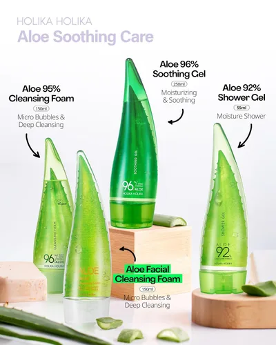 Vista 7 de HOLIKA HOLIKA Espuma limpiadora facial de aloe, 5.07 onzas líquidas