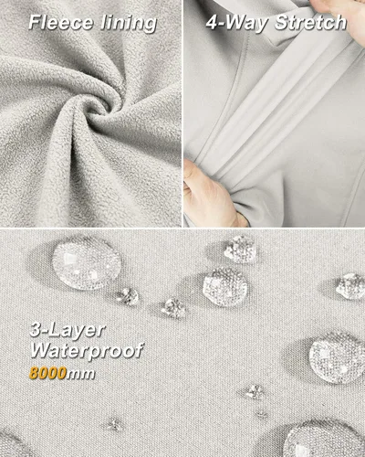 Vista 5 de 33,000ft Chaleco ligero con capucha para mujer, forro polar, resistente al viento, con cremallera, sin mangas, para senderismo, golf, correr