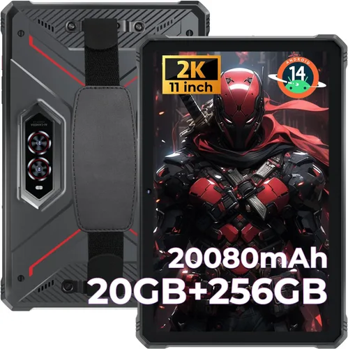 Vista 8 de HOTWAV R9 Pro 2025 Tablet Resistente 2K de 11 Pulgadas Android 14, Tablet Impermeable de 20080mAh 20GB+256GB/2TB TF Tablets para Exteriores