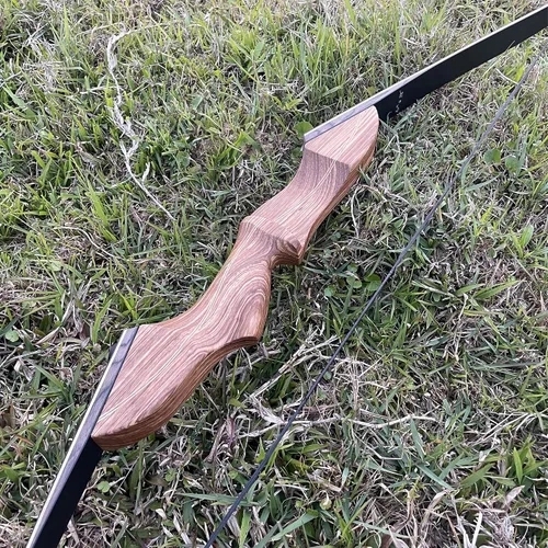 Vista 9 de Juego de Arco Recurvo y Flecha Black Hunter, Paquete de Arcos Recurvos Desmontables de Madera GLURAK de 60'', Kit de Tiro con Arco para Práctica