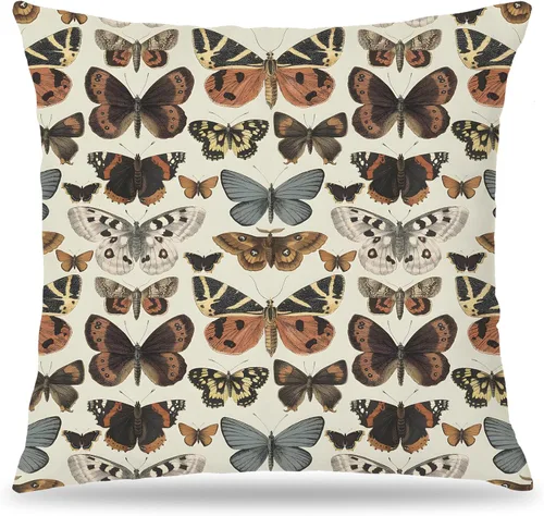 Vista 45 de Fundas de Almohada Gótica de Polilla y Mariposa 18x18, Fundas de Almohada Celestial de Luna de Academia Oscura para Sofá, Decoración Gótica