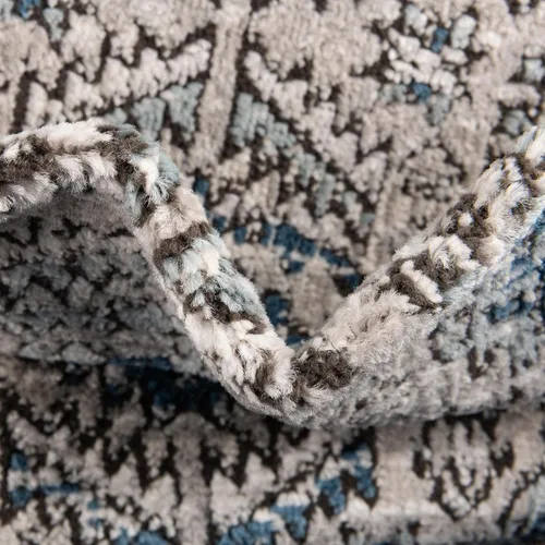 Vista 7 de Unique Loom Nyla Collection - Alfombra de área - Princesa (5 pies 3 pulgadas x 8 pies, rectangular, gris/marfil)