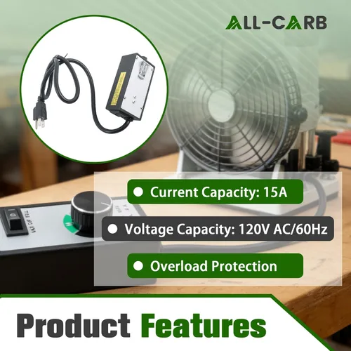 Vista 3 de ALL-CARB AC variable del regulador de velocidad del reóstato del motor eléctrico del ventilador del router
